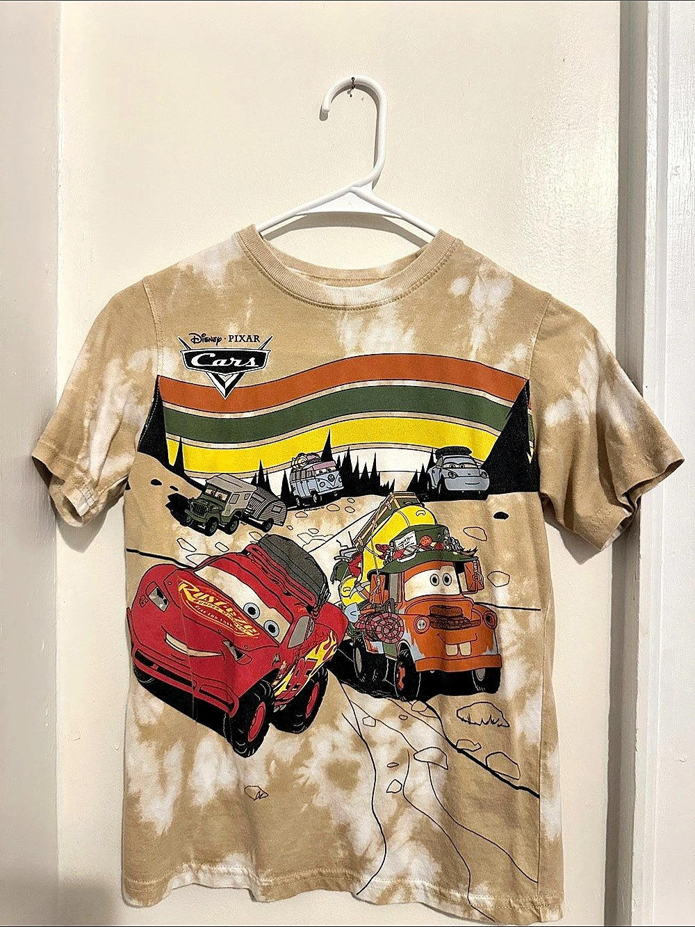 5/$25 Disney Pixar Cars Graphic Tie-Dye Short Sleeve Tee 10/12